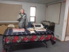 Serving donuts and coffee after church
