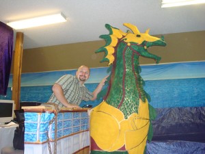 Jed Carey preps for Awana Camp 2011
